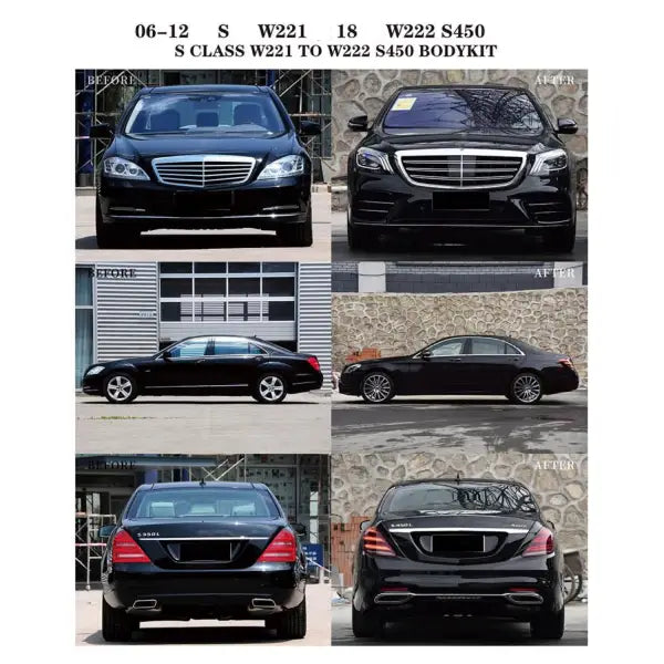 MERCEDES S CLASS W221 2006-2014 UPGRADED FACELIFT BODYKIT