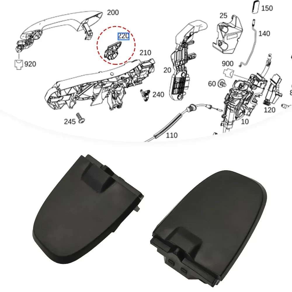 Car Craft Compatible With Mercedes Benz A B C E S Gla Glc Cla Gle Gls Class W177 W247 W118 W205 W222 W223 W253 W254 W213 2015+ Exterior Door Pull Handle Fixed Base Buckle Cap Cover 997602600 Right CC-8467 - CAR CRAFT INDIA