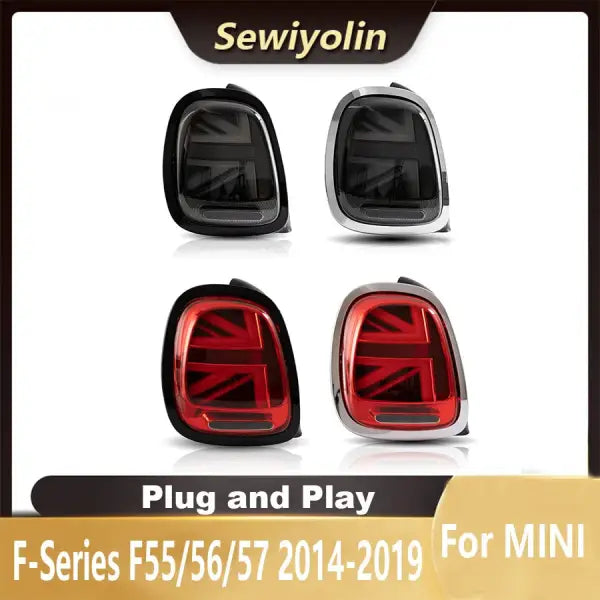 For BMW Mini 2014-2019 F Series F55/56/57 Car LED Tail Light Auto Lamp Reverse Brake Fog Lights DRL Plug and Play IP67 2Pcs/Set