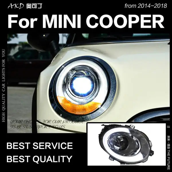 MINI COOPER Headlights 2014-2018 F54 F55 F56 LED Headlight DRL Hid Head Lamp Bi Xenon Beam