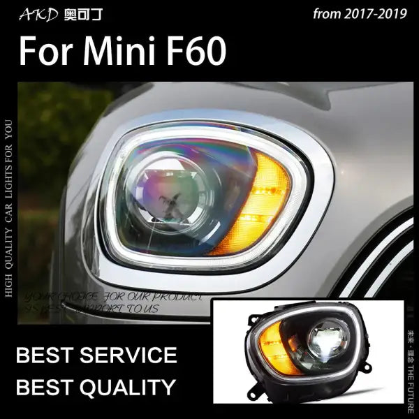 MINI Countryman F60 Headlights 2017-2019 F60 LED Headlight DRL Head Lamp LED Projector Beam