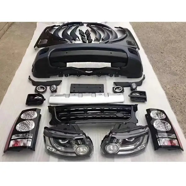 Modified to 2014 Discovery 4 Body Kit with Headlight Bumper PP Plastic for Land Rover Discovery 3 2009-2013.