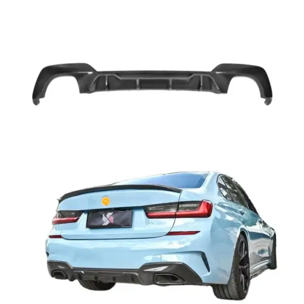 MP Style Dry Carbon Fiber Rear Bumper Lip Rear Diffuser for BMW 3 Series G20 G28 Pre Lci 2019-