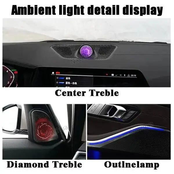 Multi Color Atmosphere Lampled Interior Multicolor RGB Car