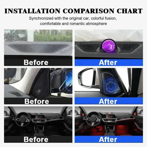 Multi Color Atmosphere Lampled Interior Multicolor RGB Car