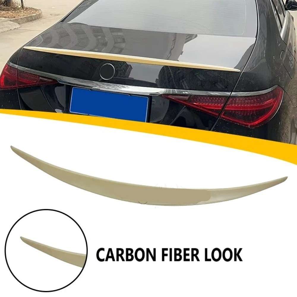Car Craft Compatible With Mercedes S Class W223+ Rear Trunk Wing Boot Spoiler Lip Splitter Skirt Amg Style Ar-benz-084 Cf Carbon Fiber Look - CAR CRAFT INDIA
