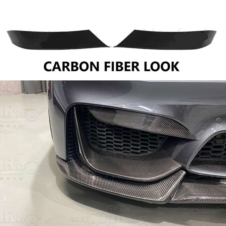 Car Craft Compatible With Bmw 3 Series F80 F82 2012-2018 M3 M4 Front Bumper Lip Splitter Skirts Fog Air Vent Trim Ar-bm-0183 Cf Carbon Fiber Look - CAR CRAFT INDIA