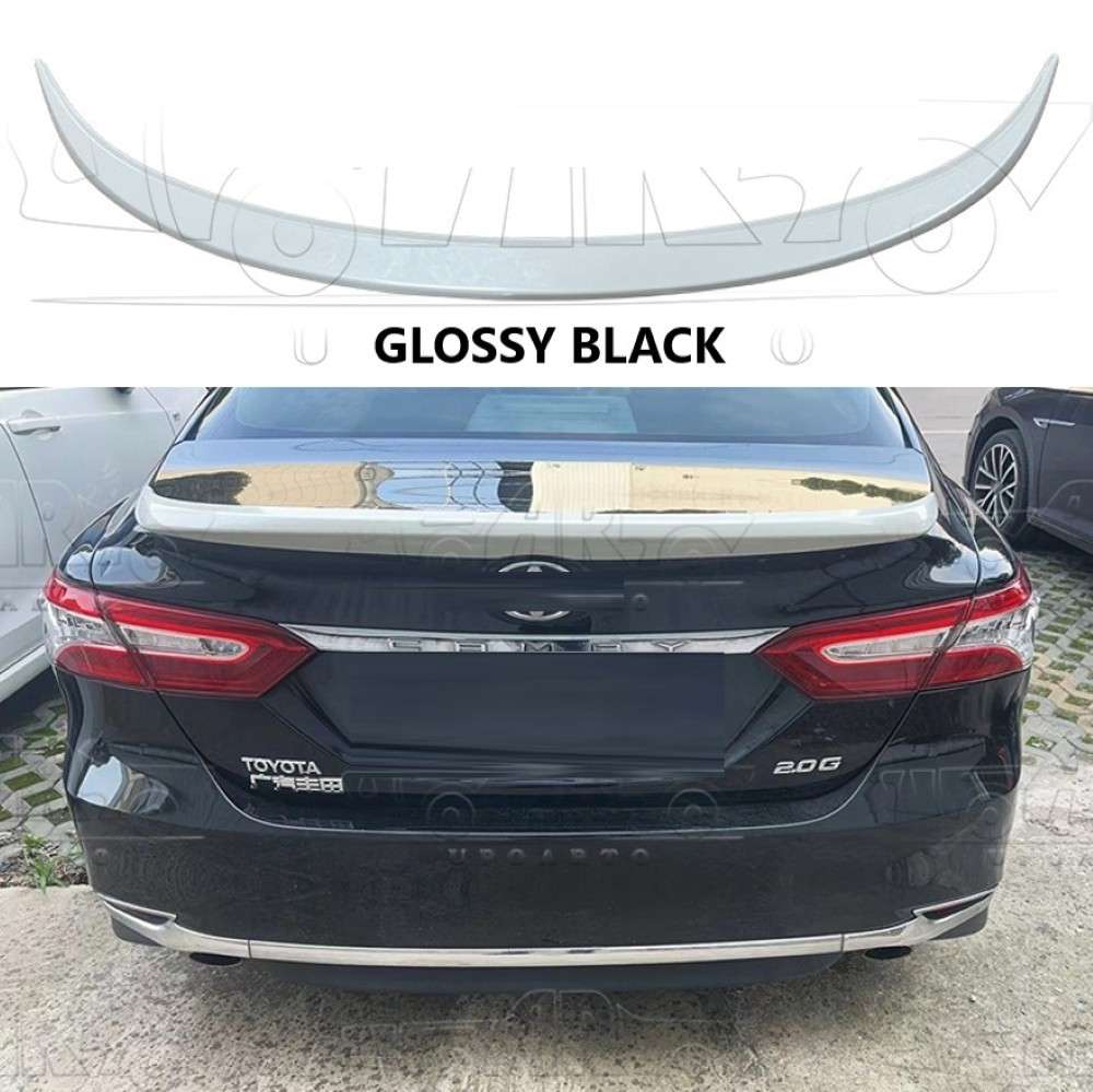 Car Craft Compatible With Toyota Camry 2018-2020 Rear Trunk Wing Boot Spoiler Lip Splitter Skirt Oem Style Ar-toyota-088a Glossy Black - CAR CRAFT INDIA