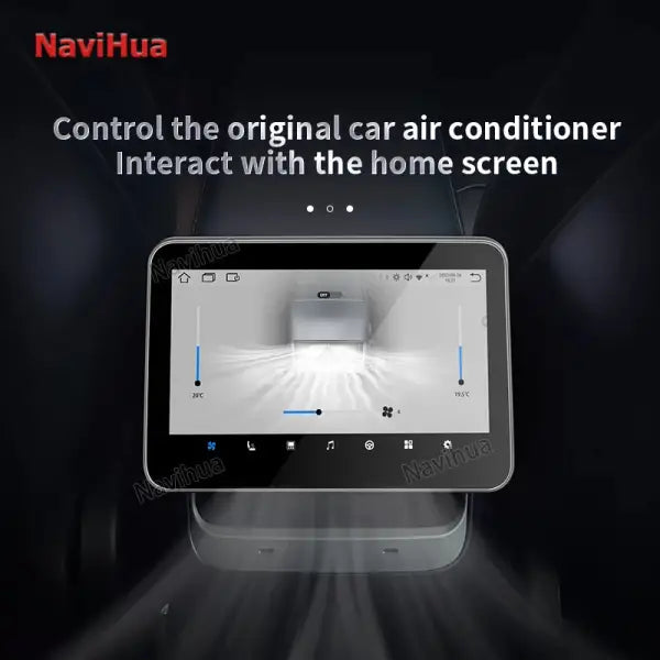 Navihua 8 Inch Touch Screen Android Car Rest Monitor Multimedia Entertainment System for Tesla Rear Seat Entertainment System