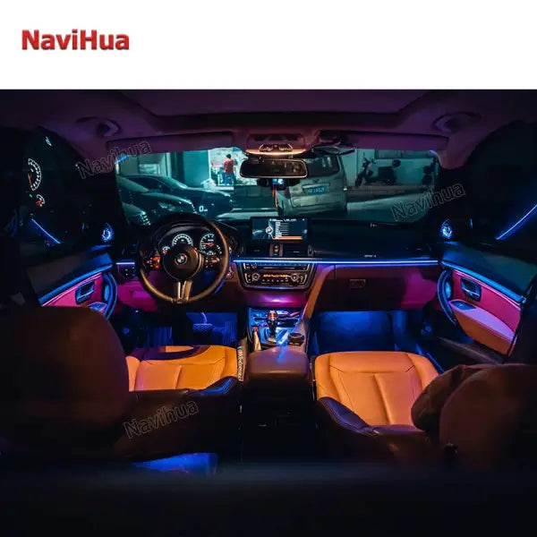 Navihua Car Interior Strip Atmosphere Light Decorative Ambient Light Kit Neon Wire RGB LED Strip for BMW 1 Series 2017-2023