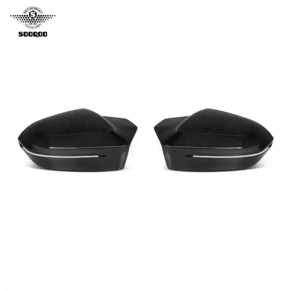 New the 5 Dry Carbon Fiber M5 Style Mirror Covers Caps for BMW 5 Series G60 G68 G70 2024+ LHD