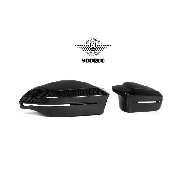 New the 5 Dry Carbon Fiber M5 Style Mirror Covers Caps for BMW 5 Series G60 G68 G70 2024+ LHD