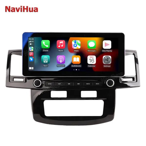New Design Car DVD Player Android 12 Multimedia Player Radio for Toyota Hilux/ Fortuner 2009-2015 Auto Air Condironer