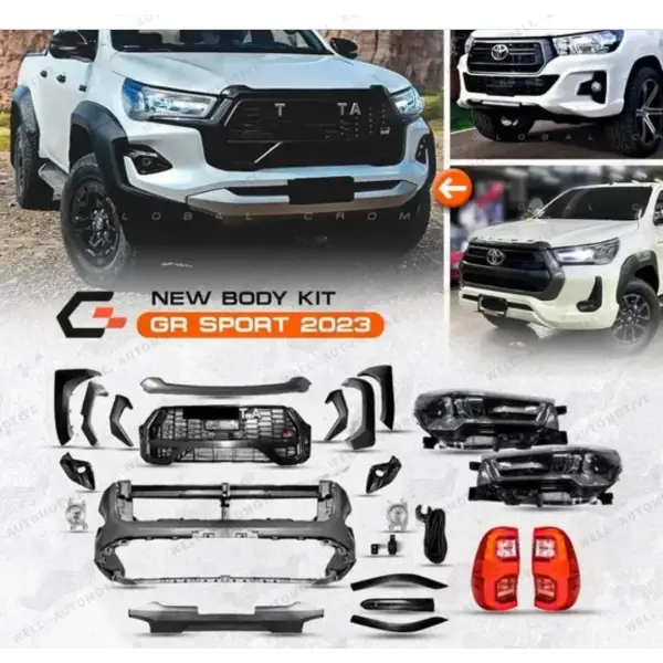 New Style Off-Road Parts Front Car Bumpers ABS Grille Black Body Kits  Upgrade to GR SPORT 2023