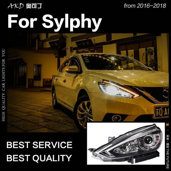 Nissan Sylphy Sentra LED Headlight 2016-2018 New Design DRL