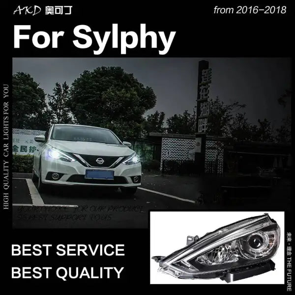 Nissan Sylphy Sentra LED Headlight 2016-2018 New Design DRL