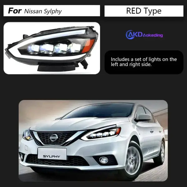 Nissan Sylphy Sentra LED Headlight 2016-2019 DRL Hid Option