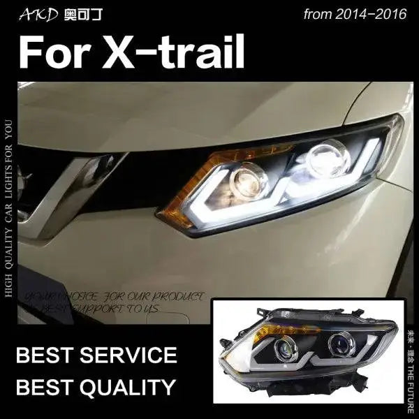 Nissan X-Trail Headlights 2014-2016 Rogue LED Headlight DRL