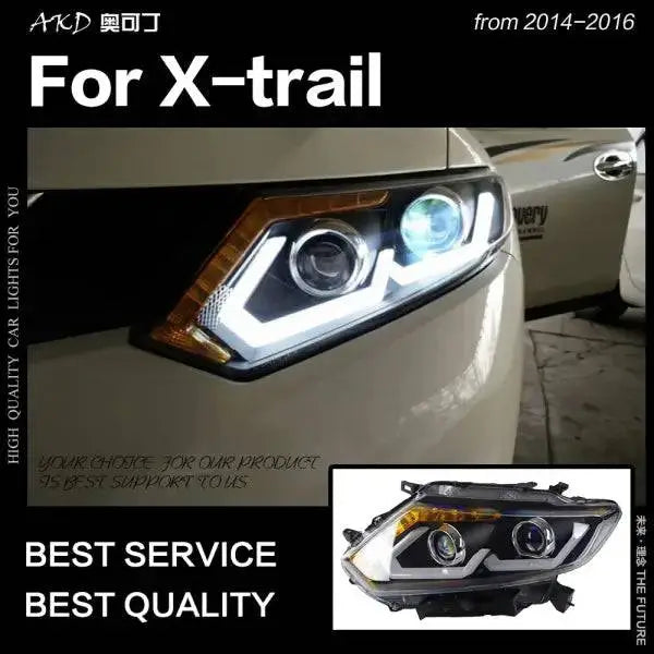 Nissan X-Trail Headlights 2014-2016 Rogue LED Headlight DRL