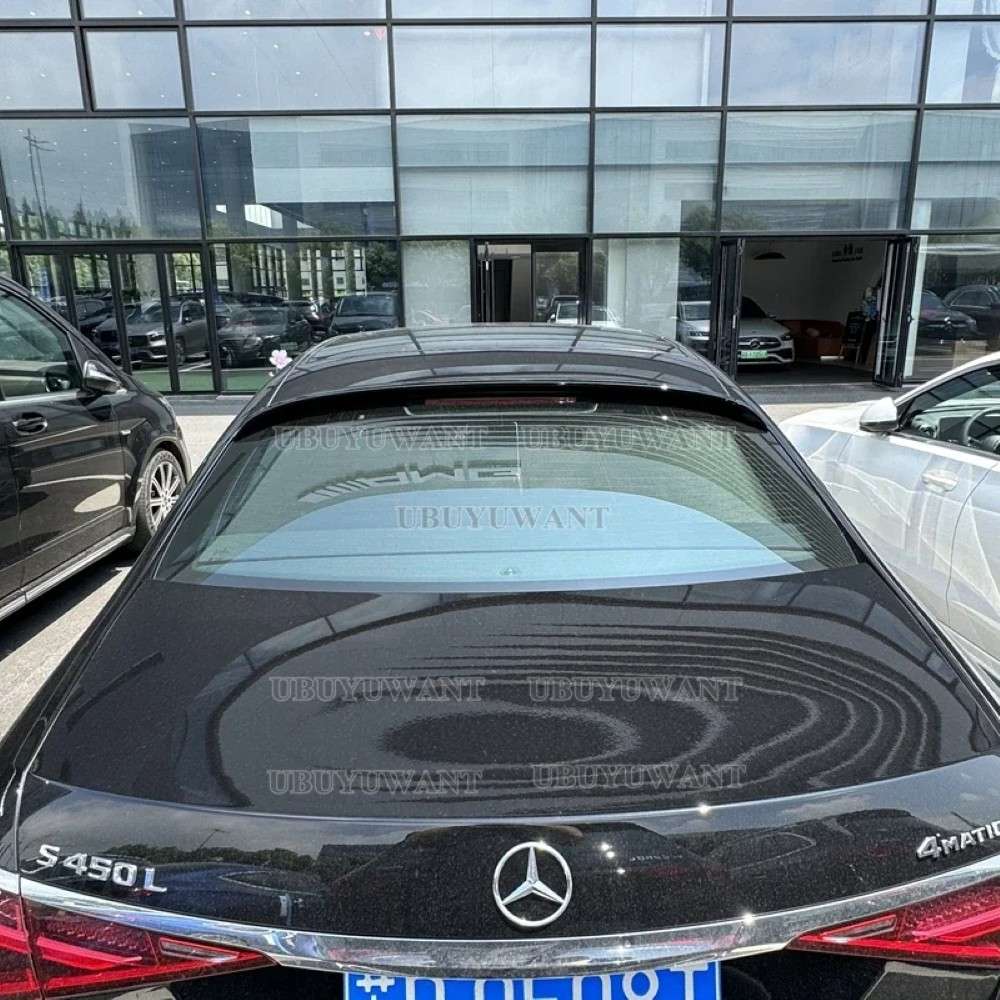Car Craft Compatible With Mercedes S Class W223+ Rear Trunk Wing Boot Roof Spoiler Lip Splitter Skirt Amg Style Ar-benz-0106 Cf Carbon Fiber Look - CAR CRAFT INDIA
