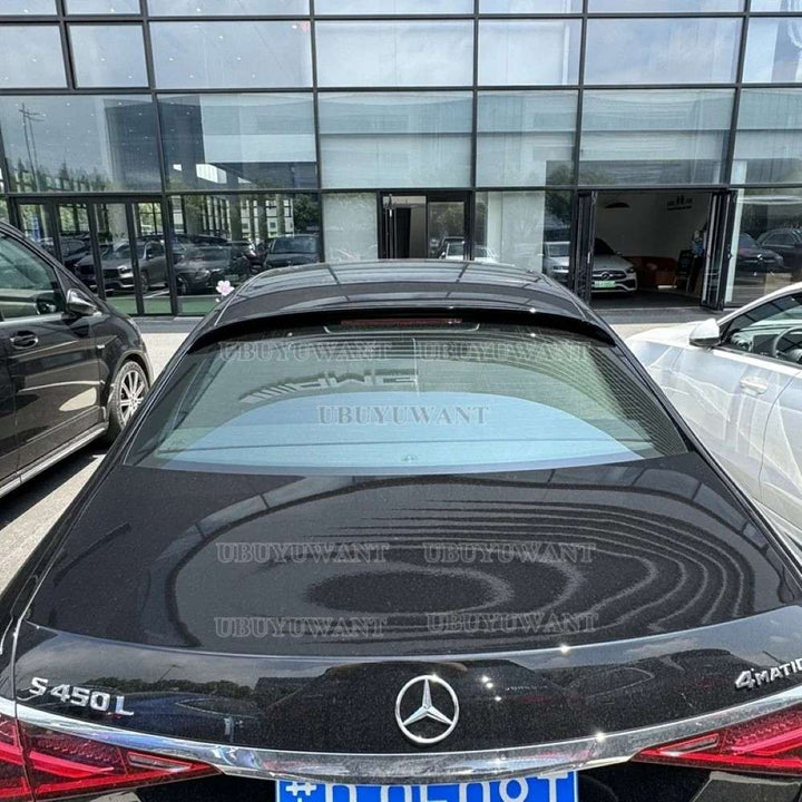 Car Craft Compatible With Mercedes S Class W223+ Rear Trunk Wing Boot Roof Spoiler Lip Splitter Skirt Amg Style Ar-benz-0106 Cf Carbon Fiber Look - CAR CRAFT INDIA