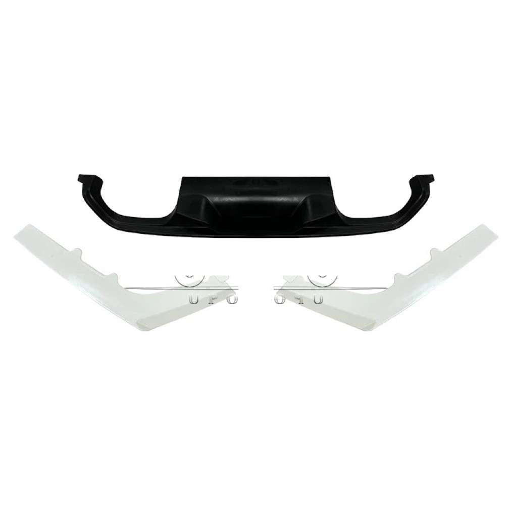 Car Craft Compatible With Bmw 3 Series F80 F82 M3 M4 2012-2018 Rear Bumper After Lip Splitter Skirts Diffuser Ak Style Ar-bm-0179 Glossy Black - CAR CRAFT INDIA