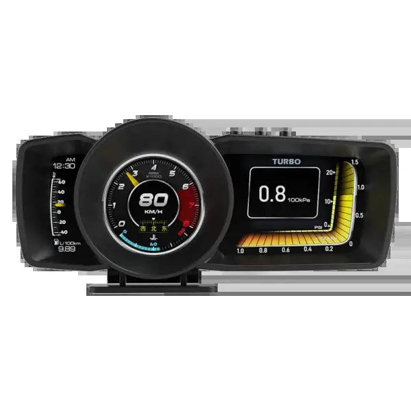 OBD2 Lufi XF Boost Water Temp Car Gauge Digital Oil Temp Speed Tachometer Ext Temp Volts Alarm Clock Multifunction Meter