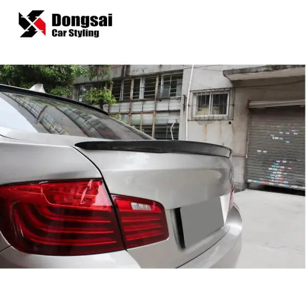 P Style Carbon Fiber Tail Wing Rear Trunk Lip Ducktail Spoiler for BMW 5 Series F10 520I 530I 540I M5 2010+