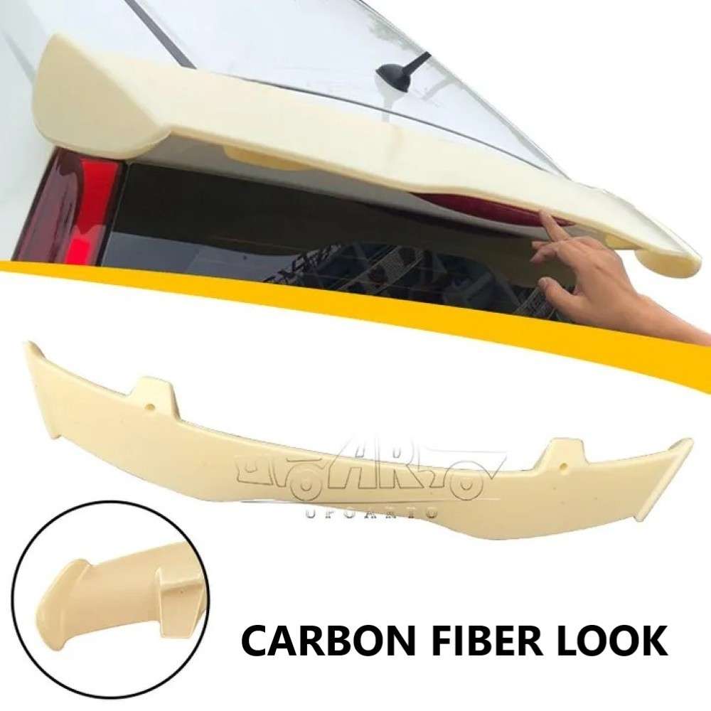Car Craft Compatible With Honda Jazz 2014-2018 Rear Trunk Wing Boot Mid Spoiler Lip Splitter Skirt Mugen Style Ar-honda-032 Cf Carbon Fiber Look - CAR CRAFT INDIA