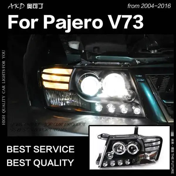 Pajero V73 Headlights 2004-2016 Montero LED Headlight DRL