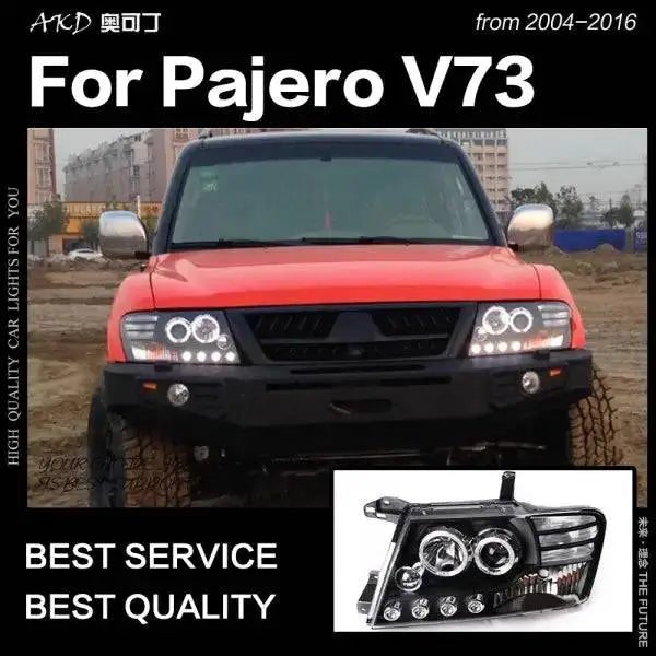 Pajero V73 Headlights 2004-2016 Montero LED Headlight DRL