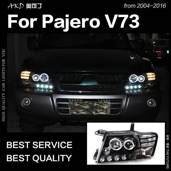 Pajero V73 Headlights 2004-2016 Montero LED Headlight DRL