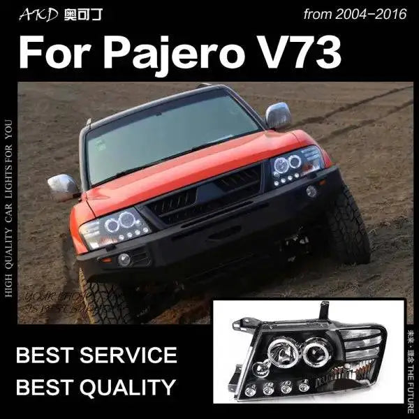 Pajero V73 Headlights 2004-2016 Montero LED Headlight DRL