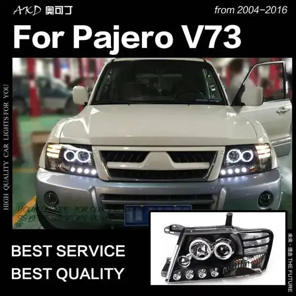 Pajero V73 Headlights 2004-2016 Montero LED Headlight DRL