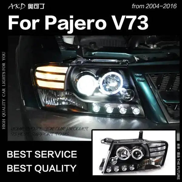 Pajero V73 Headlights 2004-2016 Montero LED Headlight DRL