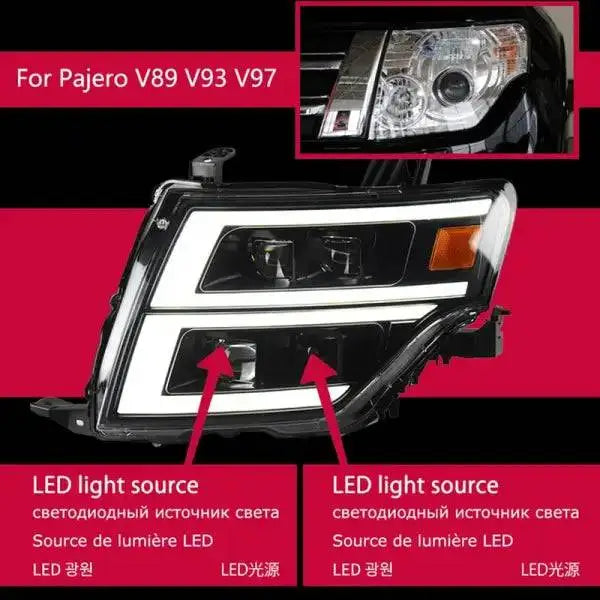 Pajero V93 Headlights 2006-2020 V97 LED Headlight Montero