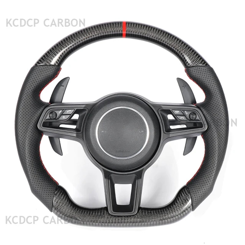 For Panamer-A Cayenn-E Maca-N 718 91-1 Cayca-N 918 Tayca-N Carbon Fiber Steering Wheel