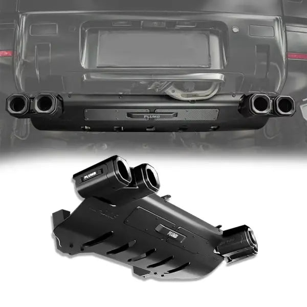 Plumb 2020+ Carbon Fiber Aluminum Alloy Exhaust Upgrade Kit with Cover for Land Rover Defender L663 130 110 90