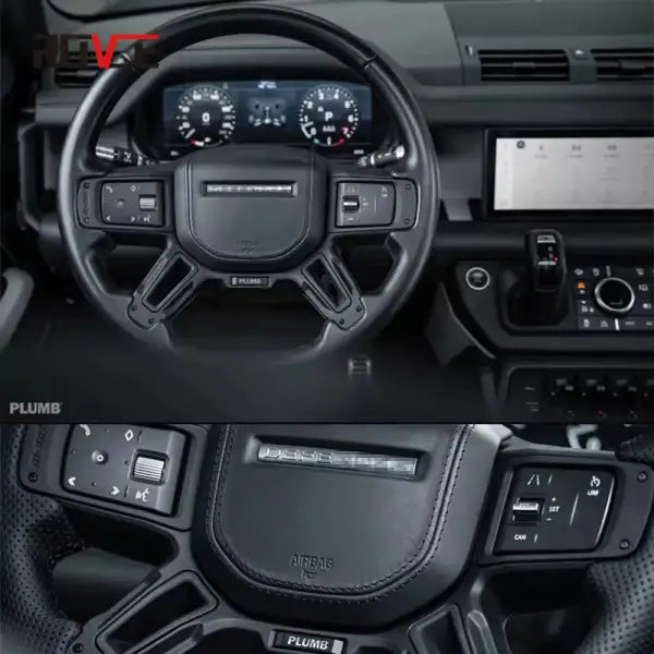 PLUMB Design Steering Wheel Button Trim Frame for Land Rover Defender 90/110/130 2020-2023 Interior Trim Steering Wheel Cover