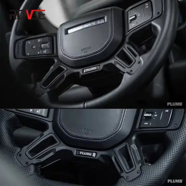 PLUMB Design Steering Wheel Button Trim Frame for Land Rover Defender 90/110/130 2020-2023 Interior Trim Steering Wheel Cover