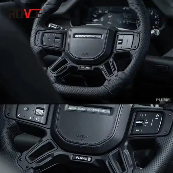 PLUMB Design Steering Wheel Button Trim Frame for Land Rover Defender 90/110/130 2020-2023 Interior Trim Steering Wheel Cover