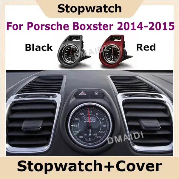 Car Stopwatch for Porsche 718 Boxster Cayman 2014-2015 Interior Center Dashboard Clock Compass Modification