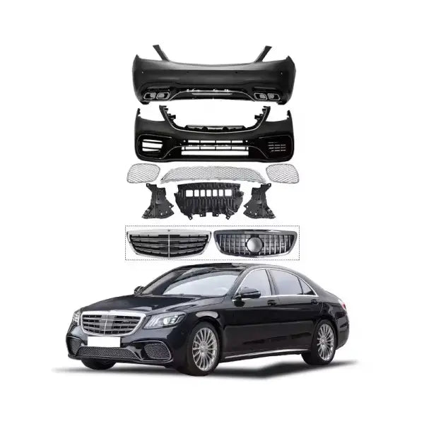 Pp Body Kit for Mb S-Class W222 Upgrade S65 Amg Bumper Auto Parts Front Bumper Rear Bumper Side Skirts and Exhaust Tips