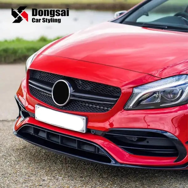 PP Material Front Bumper Lip Chin Spoiler Winglet Splitter for Mercedes Benz a Class W176 A45 AMG 2012+