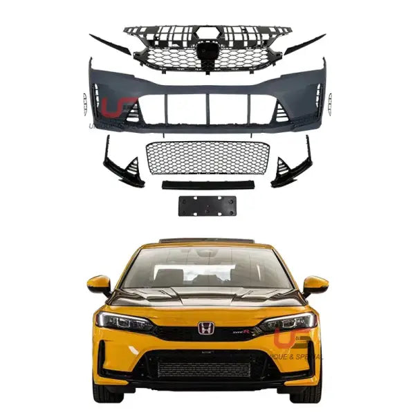 PP Plastic Car Bumper GEN 11 Car Grills Spoiler 2022 for Honda Civic Sedan Grille Type R Front Bumper TR Grille