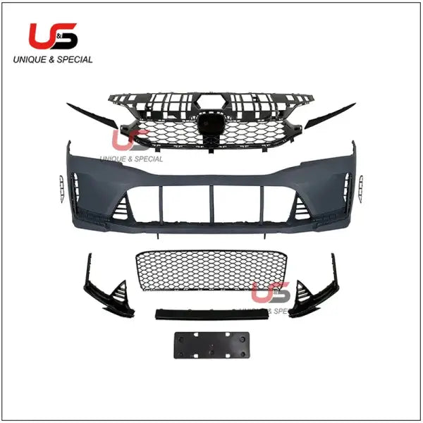 PP Plastic Car Bumper GEN 11 Car Grills Spoiler 2022 for Honda Civic Sedan Grille Type R Front Bumper TR Grille