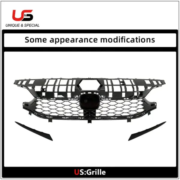 PP Plastic Car Bumper GEN 11 Car Grills Spoiler 2022 for Honda Civic Sedan Grille Type R Front Bumper TR Grille