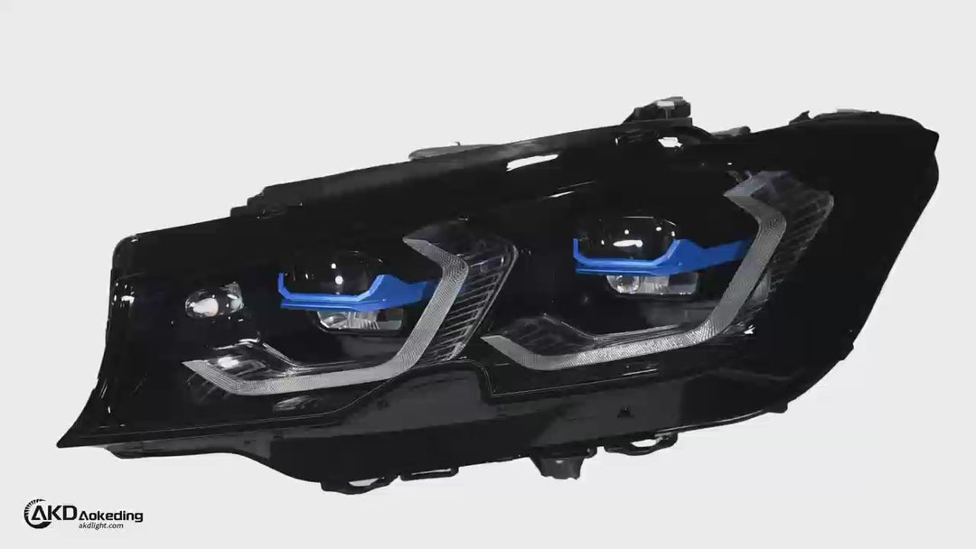 Car Craft Compatible With Bmw 3 Series G20 2019-2022 Car Front Upgraded Head Light Lamp Xenon Headlight Retrofit Upgrade Modified Led Drl Hid G80 Style With Yelllow Drl