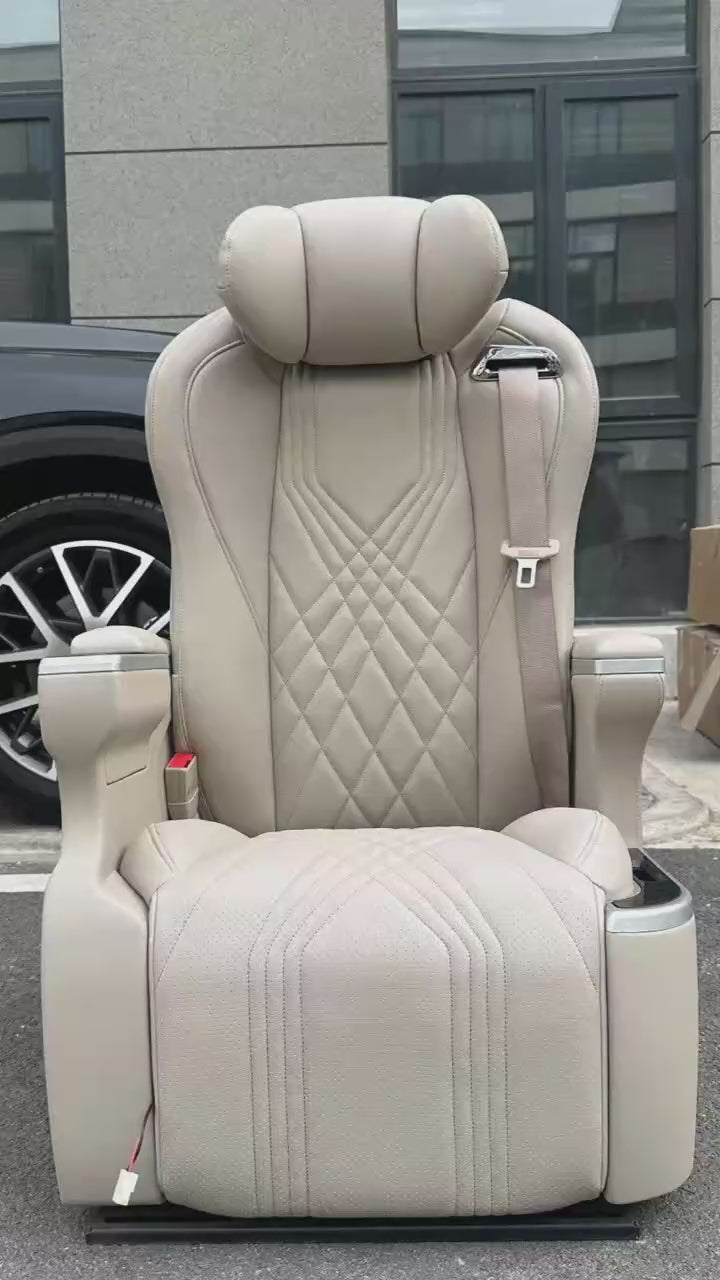 Car Craft Compatible With Innova Hycross Fortuner V Class Captain Electric Recliner Seat Chair Massaging Headrest Ventilation Heating Usb Type C Backrest Leg Support Adjustment All Suv Brown