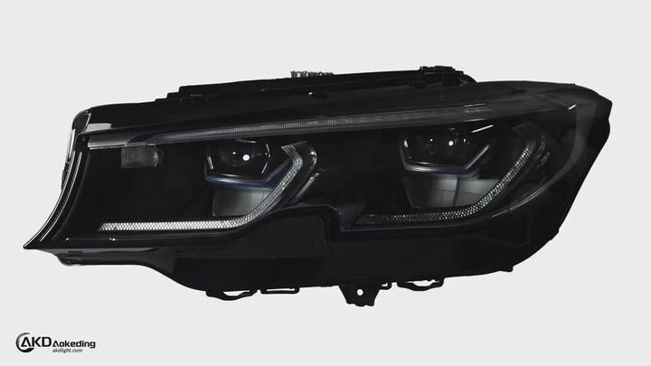 Car Craft Compatible With Bmw 3 Series G20 2019-2022 Car Front Upgraded Head Light Lamp Xenon Headlight Retrofit Upgrade Modified Led Drl Hid Laser Style With Yelllow Drl